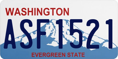 WA license plate ASF1521