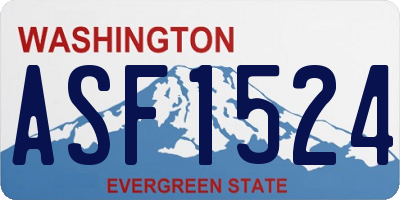 WA license plate ASF1524