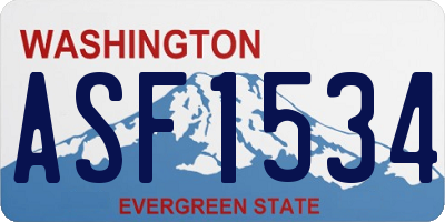 WA license plate ASF1534