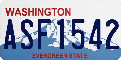WA license plate ASF1542