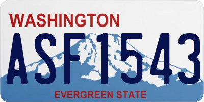 WA license plate ASF1543