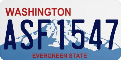 WA license plate ASF1547