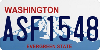 WA license plate ASF1548