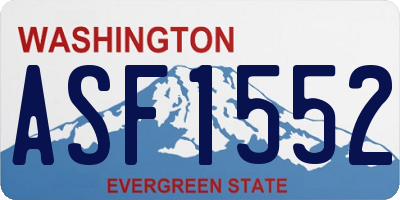WA license plate ASF1552