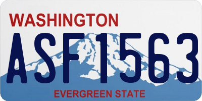 WA license plate ASF1563