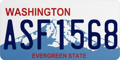 WA license plate ASF1568