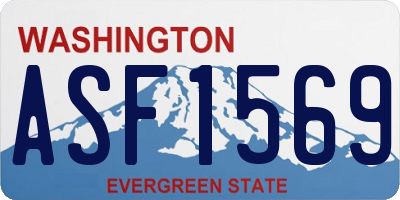 WA license plate ASF1569