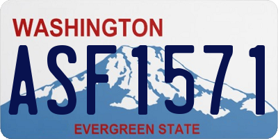 WA license plate ASF1571