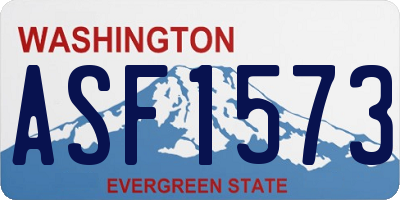 WA license plate ASF1573