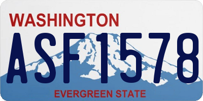 WA license plate ASF1578