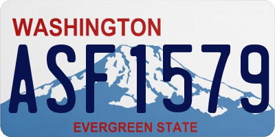 WA license plate ASF1579