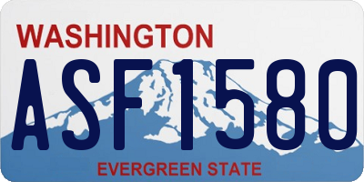 WA license plate ASF1580