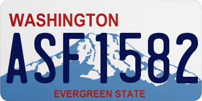 WA license plate ASF1582