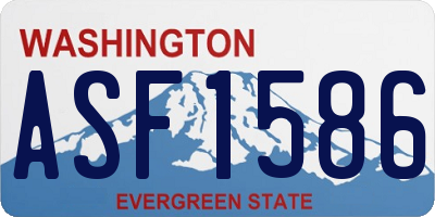 WA license plate ASF1586