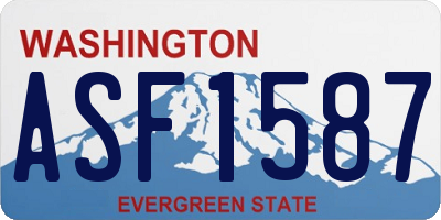 WA license plate ASF1587
