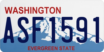 WA license plate ASF1591