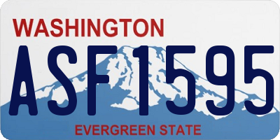 WA license plate ASF1595