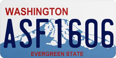 WA license plate ASF1606