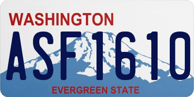 WA license plate ASF1610