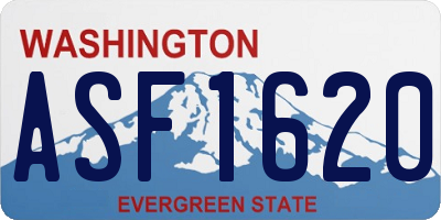 WA license plate ASF1620