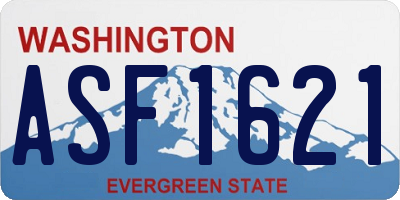 WA license plate ASF1621