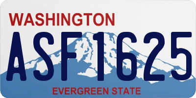 WA license plate ASF1625
