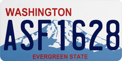 WA license plate ASF1628