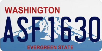 WA license plate ASF1630