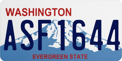 WA license plate ASF1644