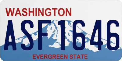 WA license plate ASF1646