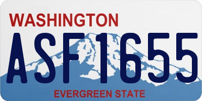 WA license plate ASF1655