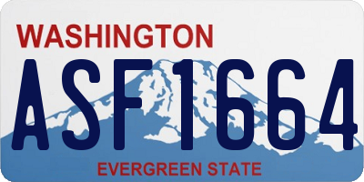 WA license plate ASF1664