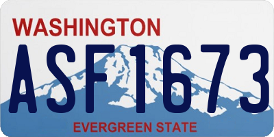 WA license plate ASF1673