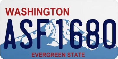 WA license plate ASF1680
