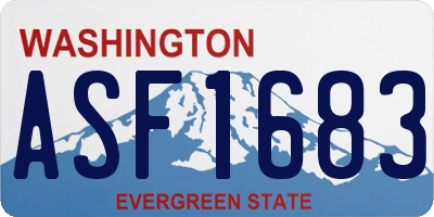 WA license plate ASF1683