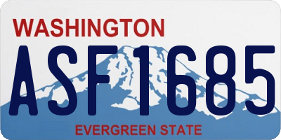 WA license plate ASF1685