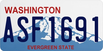 WA license plate ASF1691