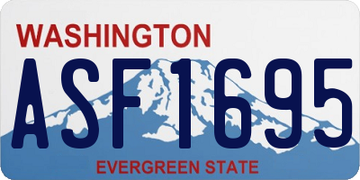 WA license plate ASF1695