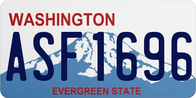 WA license plate ASF1696