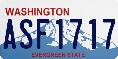 WA license plate ASF1717