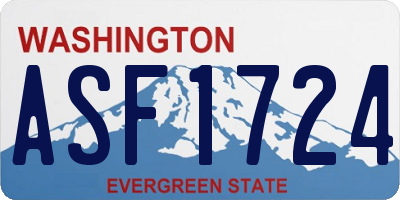 WA license plate ASF1724