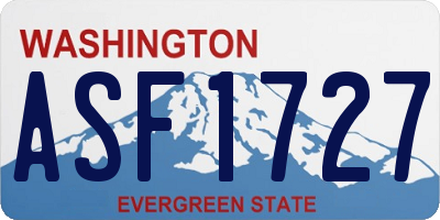 WA license plate ASF1727