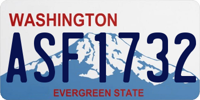 WA license plate ASF1732