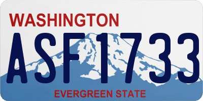 WA license plate ASF1733