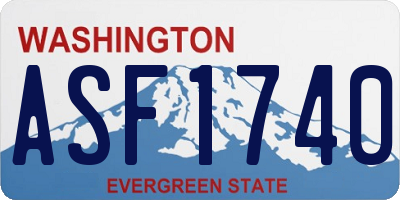 WA license plate ASF1740