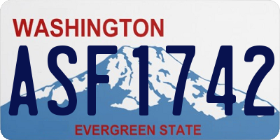 WA license plate ASF1742