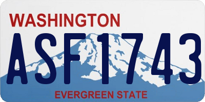 WA license plate ASF1743
