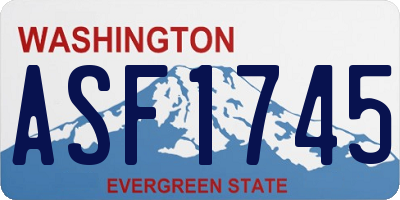 WA license plate ASF1745