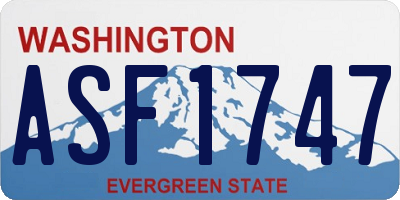 WA license plate ASF1747