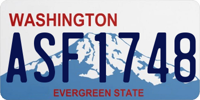 WA license plate ASF1748